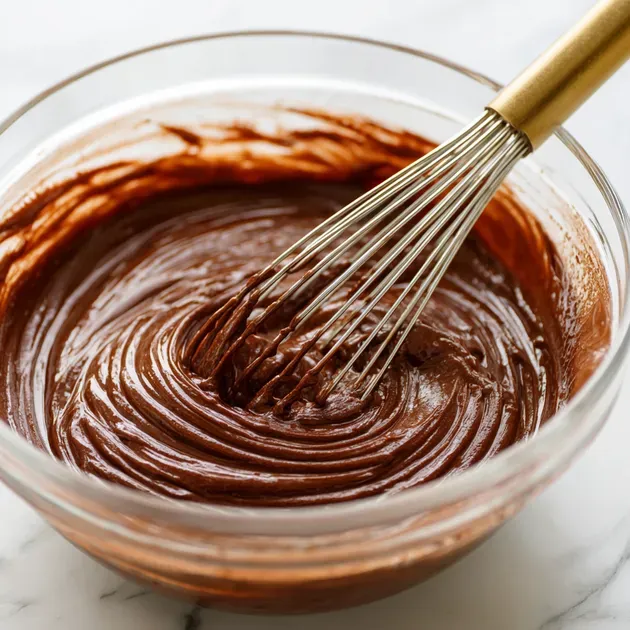 chocolate cake history Easy Chocolate Cake batter being mixed 1