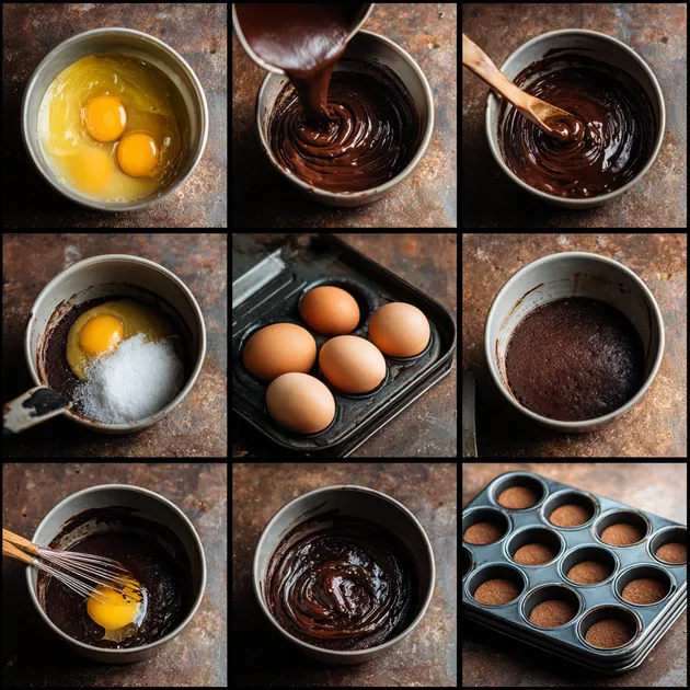 Best Flourless Chocolate Lava Cake – Unbelievably Moist, Easy & Decadent 8 Step by step process of making flourless chocolate lava