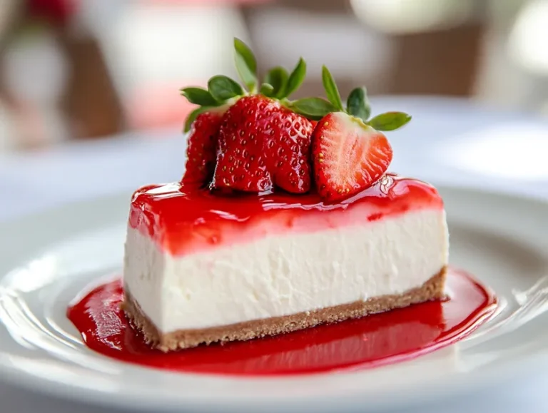 Strawberry Cake and Cheesecake Fusion: Irresistible Layered Dessert You’ll Love 3 slice of struberry cake