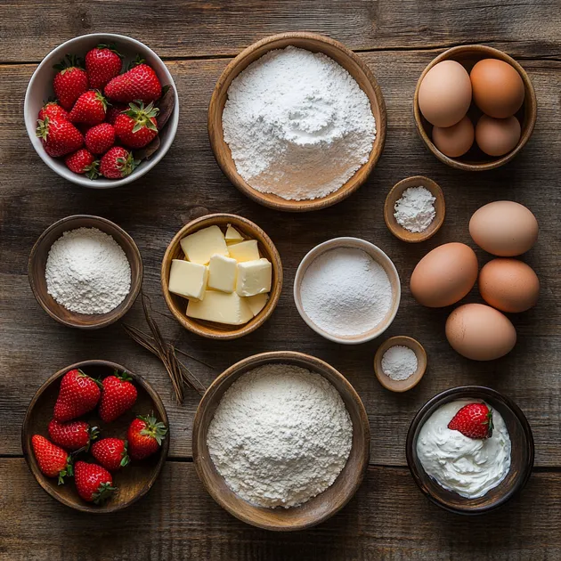 Strawberry Cake and Cheesecake Fusion: Irresistible Layered Dessert You’ll Love 4 strawberry cake and cheesecake ingredients