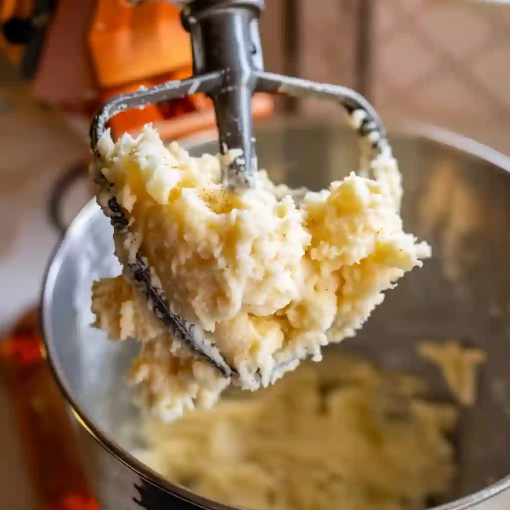 Irresistibly Soft Snickerdoodle Cookies with Cinnamon Sugar Magic 8 cookie dough on beater